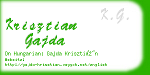 krisztian gajda business card